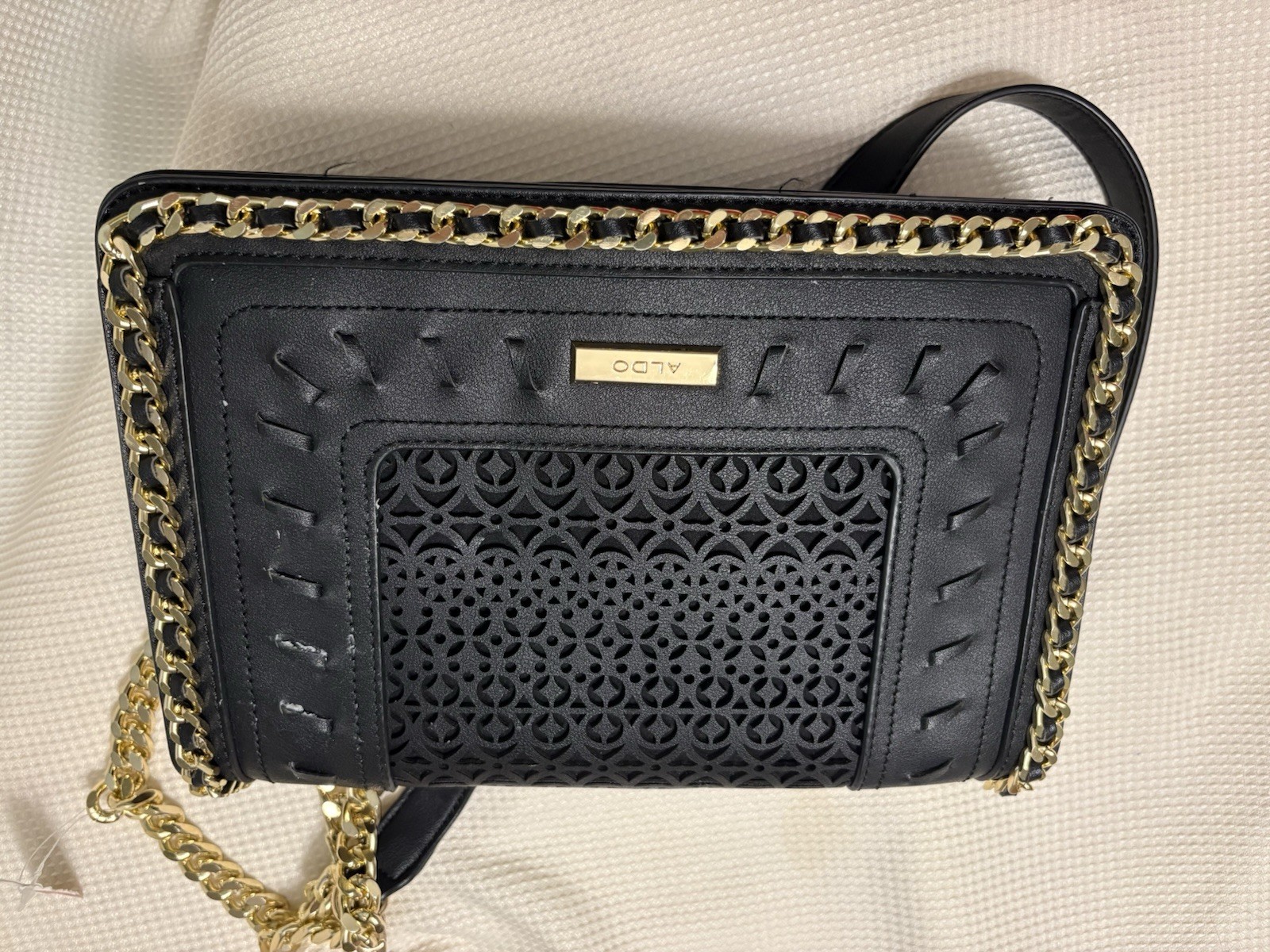 ALDO Trenzano Faux-Leather Crossbody Bag With Tassel. New With Tag