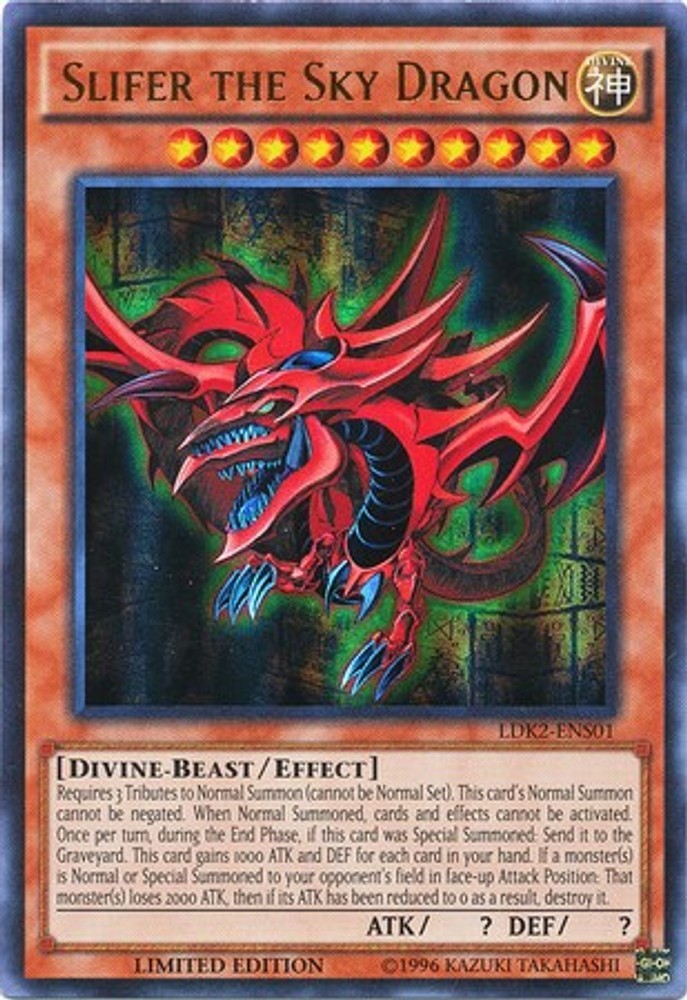 Slifer the Sky Dragon [LDK2 - Ultra Rare - Limited - LDK2-ENS01 Lightly Played]