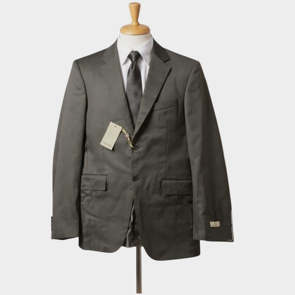 NWT Canali Suit Jacket Mens Size 42 R Black Pinstripe Modern Italy Made $1795