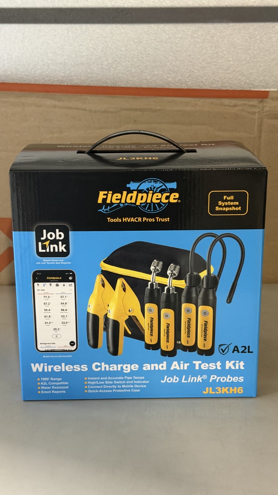 NIB Fieldpiece JL3KH6 Job Link Wireless Charge & Air Test Kit 