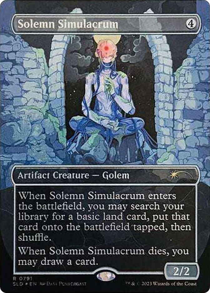 MTG Solemn Simulacrum Borderless - Secret Lair Drop #791