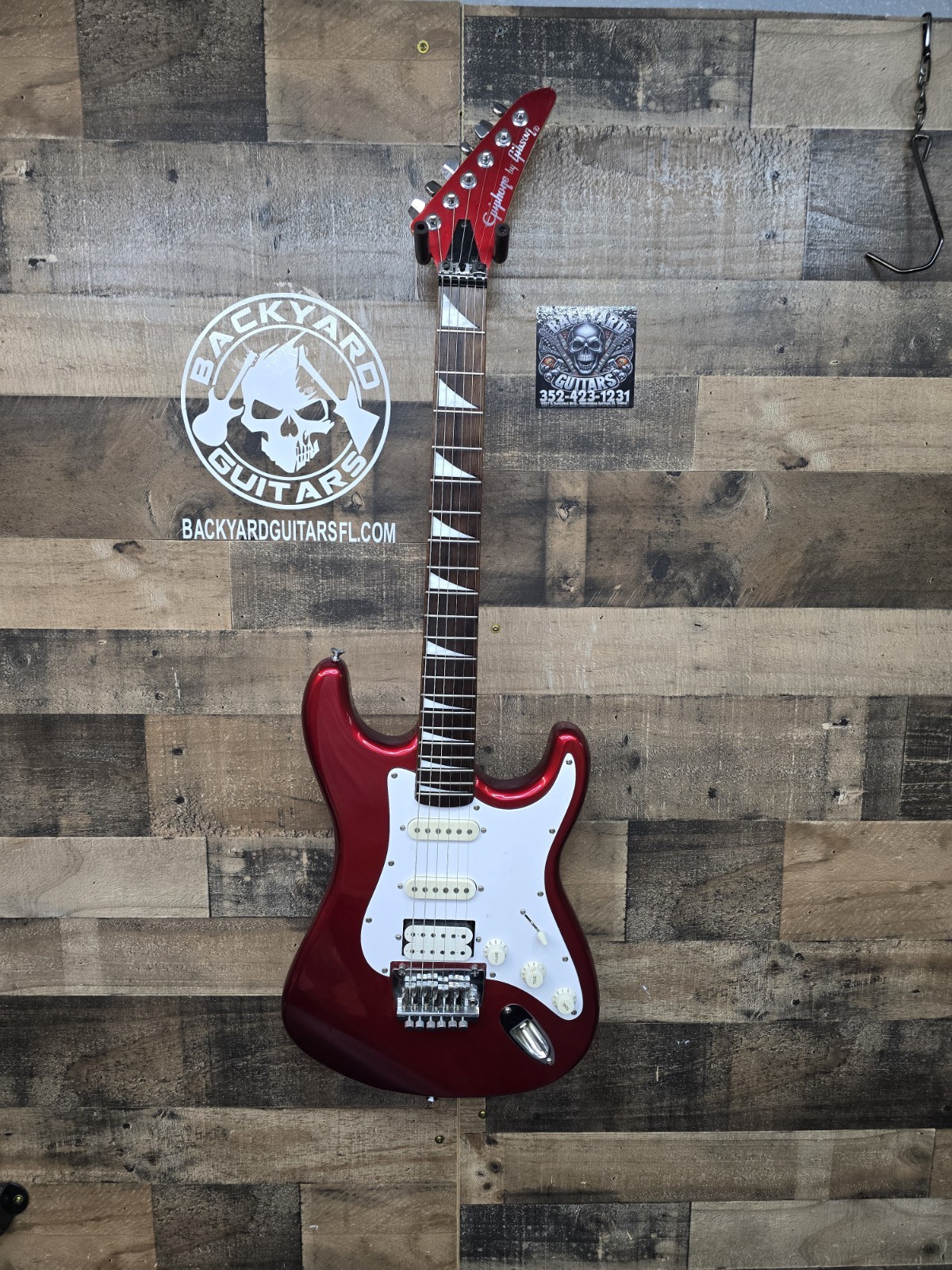 Epiphone S500 Electric Guitar red banana head stock.RARE
