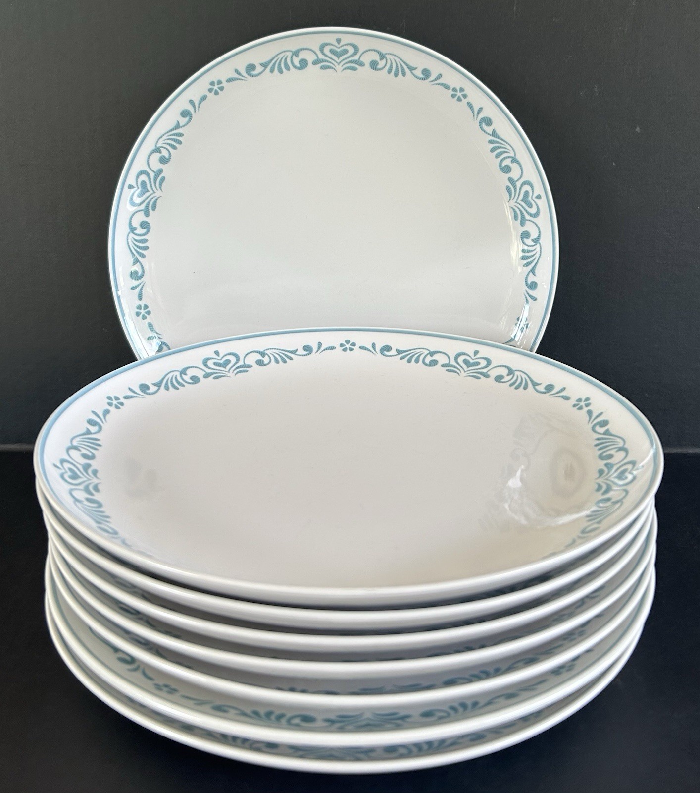 Franciscan Blue Fancy Dinner Plates 10 1/8\