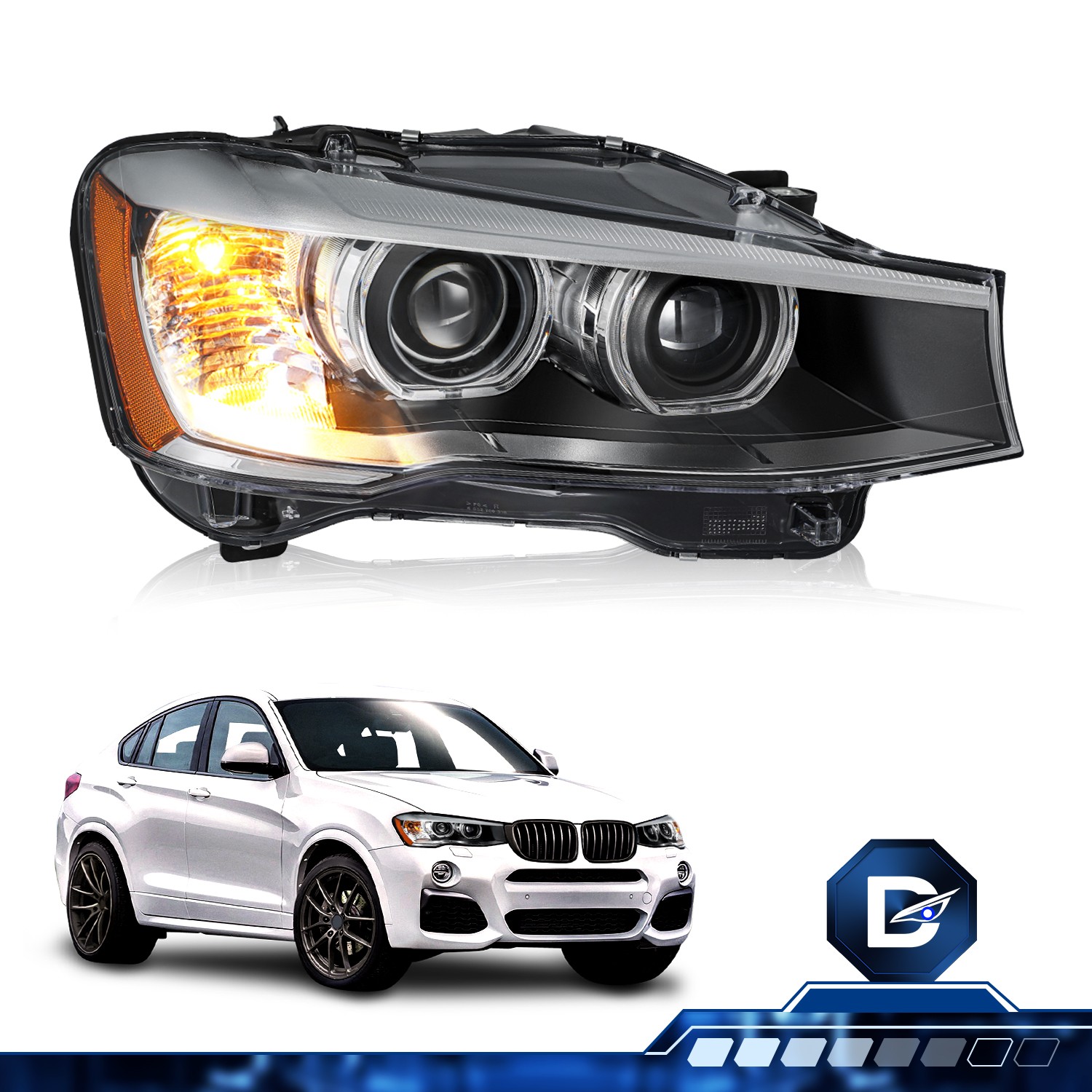 DriveForge For 2015-2017 BMW X3 X4 F25 F26 HID/Xenon Headlight w/AFS Right Side DriveForge For 2015-2017 BMW X3 X4 F25 F26 HID/Xenon Headlight w/AFS Right Side