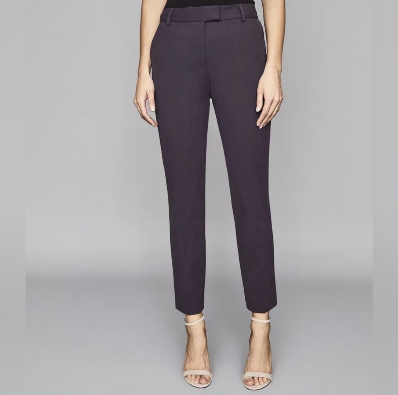 Reiss Sadie Slim Fit Trousers Plum Tailored Women’s US 6