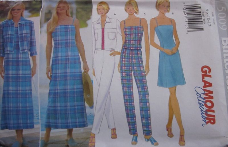 Butterick Pattern 5009 Jacket Dress Top Pants 6-18 FF