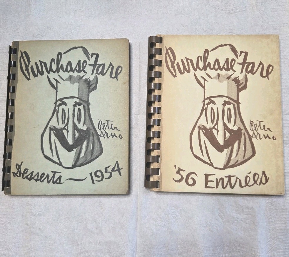 Vintage 1954 & 1956 Purchase Fare Community Cookbooks Purchase NY Recipe Set