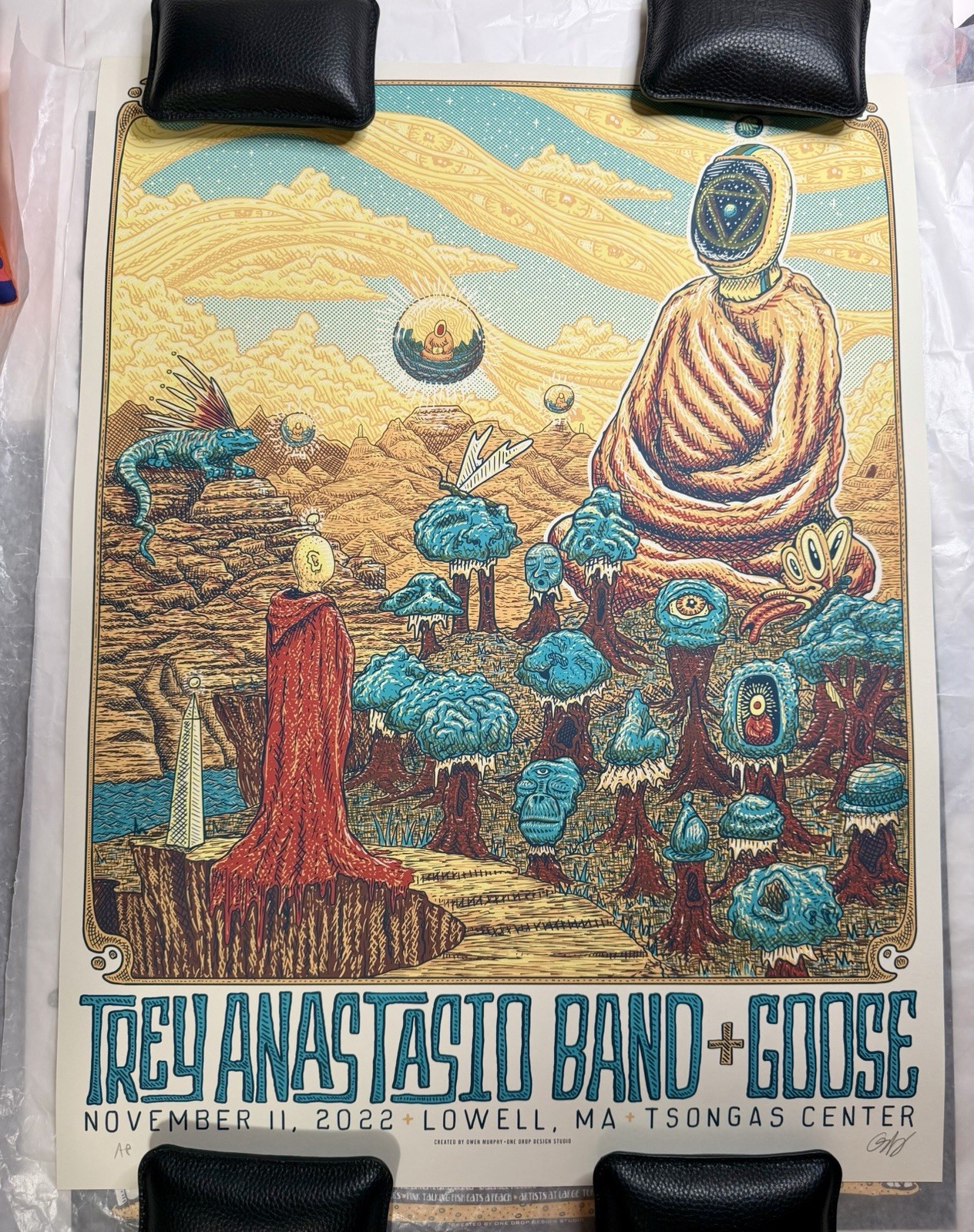 Trey Anastasio Band In Goose Lowell Mass 2022 Poster Owen Murphy Signed AP MINT Trey Anastasio Band In Goose Lowell Mass 2022 Poster Owen Murphy Signed AP MINT