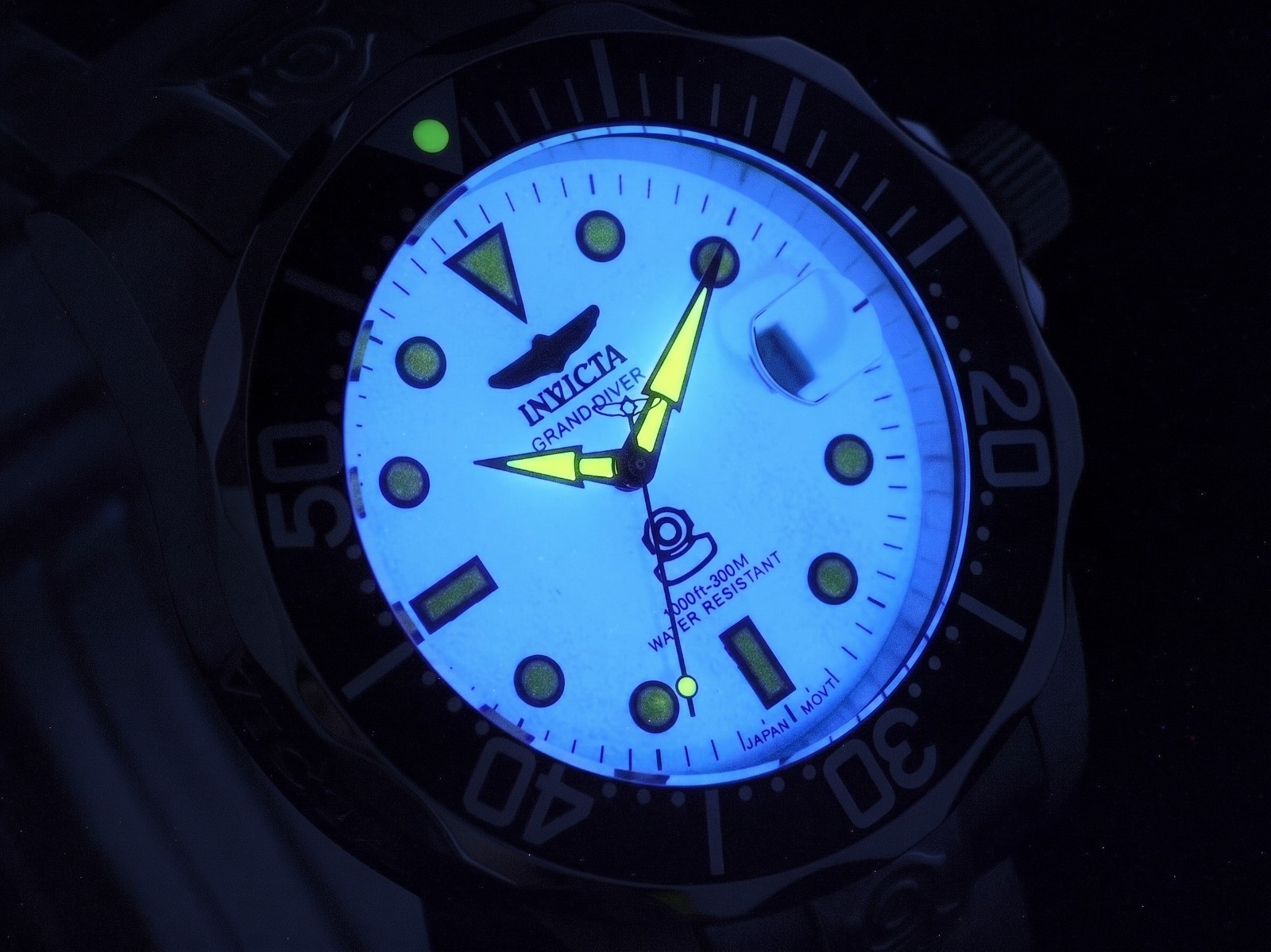 Invicta GRAND Diver AUTOMATIC Men\'s 47mm Watch Silver/White Luminous 10640 NIB