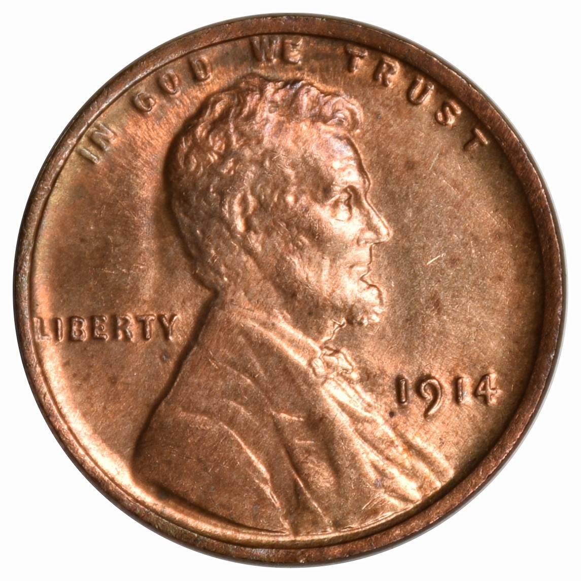 1914 LINCOLN CENT ~  RED BU UNCIRCULATED