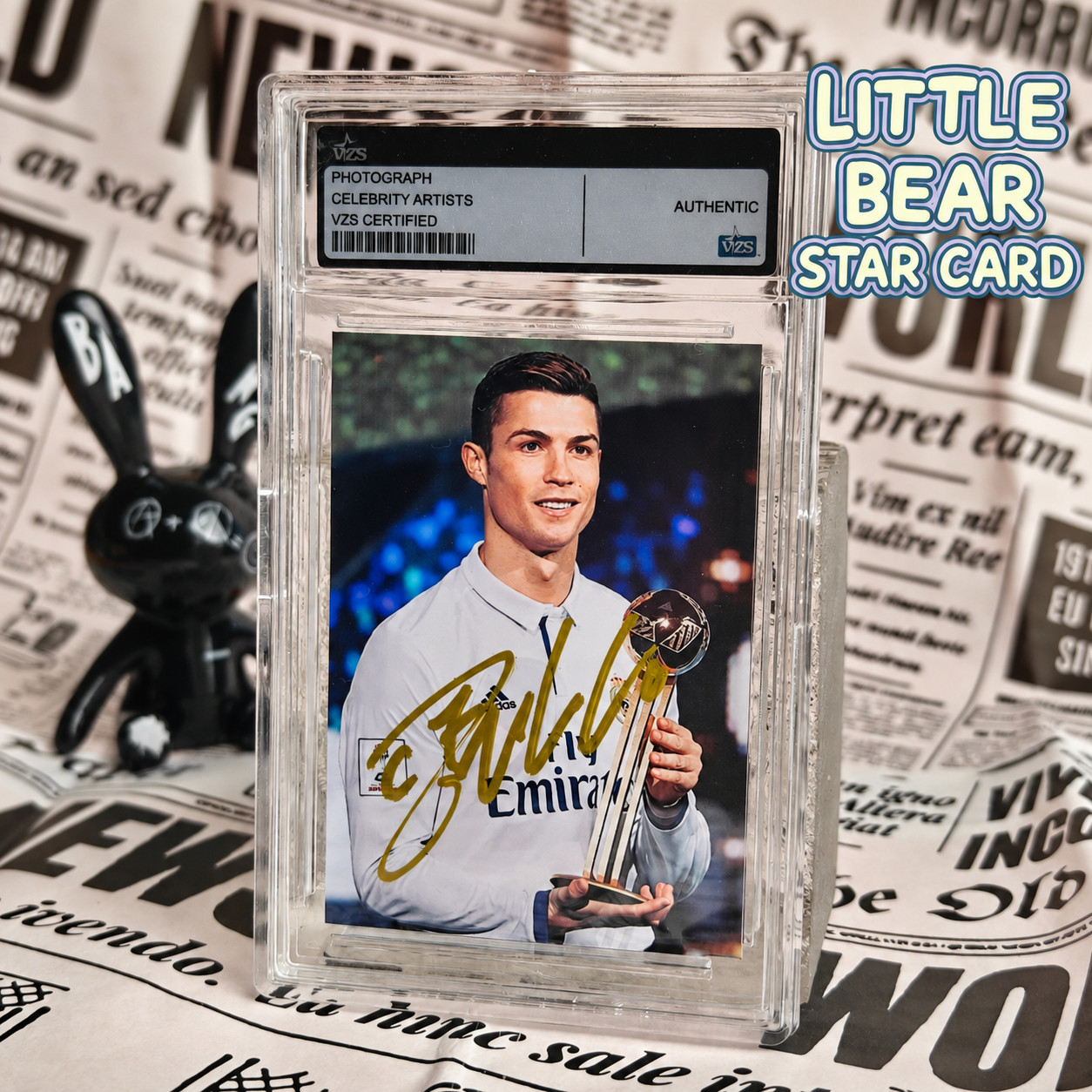 Cristiano Ronaldo Signed 3 Inch Portugal Soccer Photo Collectible Memorabilia
