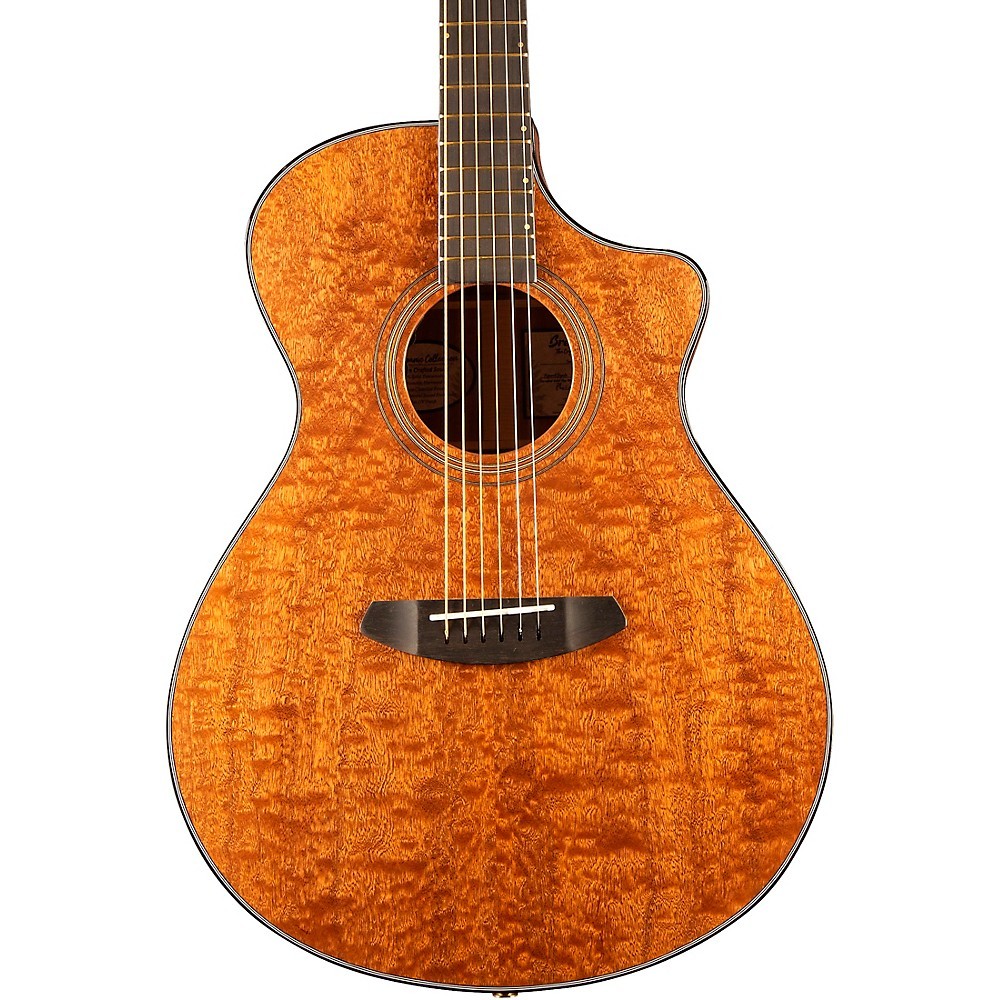 Breedlove Congo Figured Sapele Concert CE AE Guitar Natural 197881024321 OB