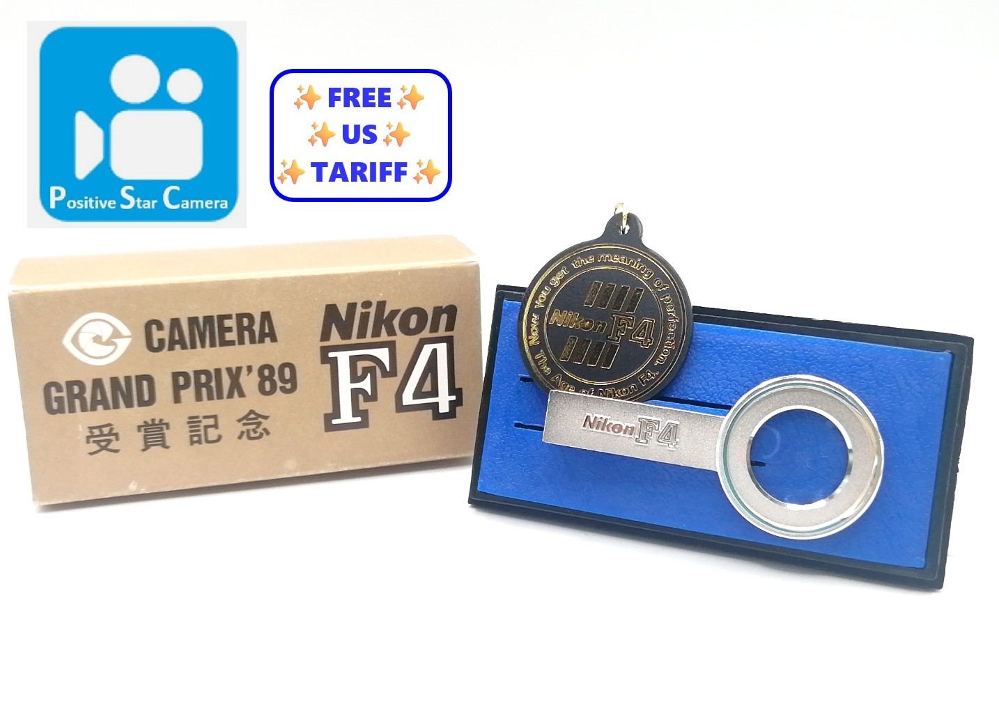 RARE 🎦👀✨Unused✨ Nikon F4 Tie Lupe Camera Grand Prix\'89 Award Commemoration