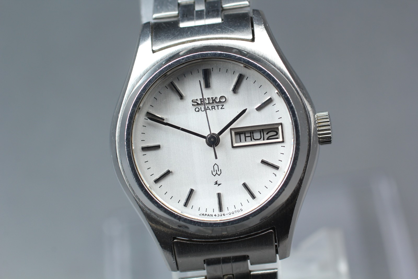 Vtg. 1977 [N MINT] SEIKO 4326-0070 Day/Date Bracelet Quartz Ladies Watch JAPAN