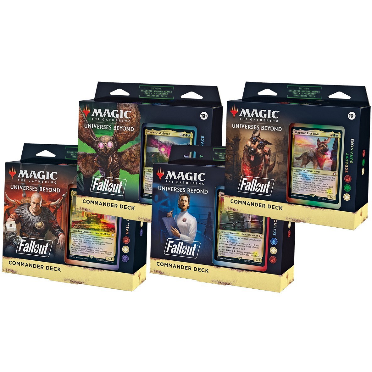 Set of 4 - 1 of Each - Commander Deck Fallout PIP MTG