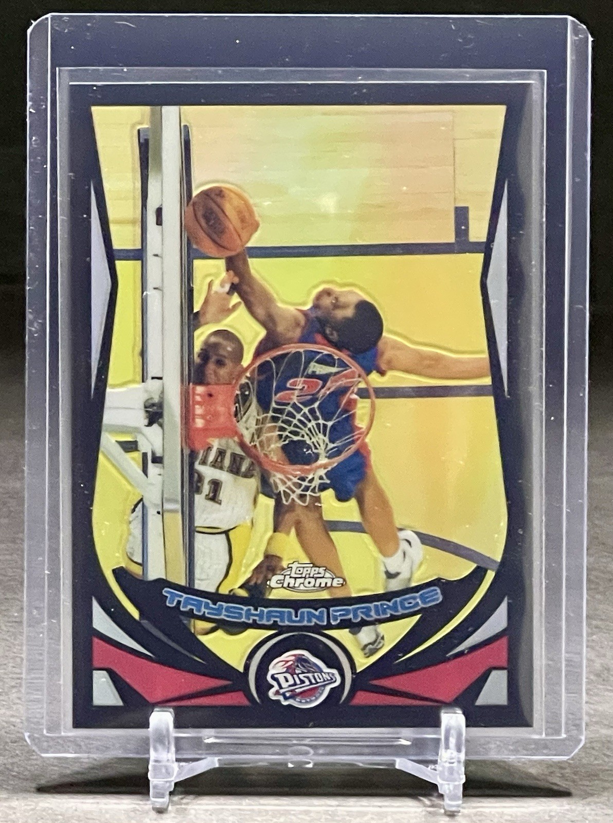 2004-05 Topps Chrome Tayshaun Prince #35 Black Refractor /500 Pistons NBA Champ