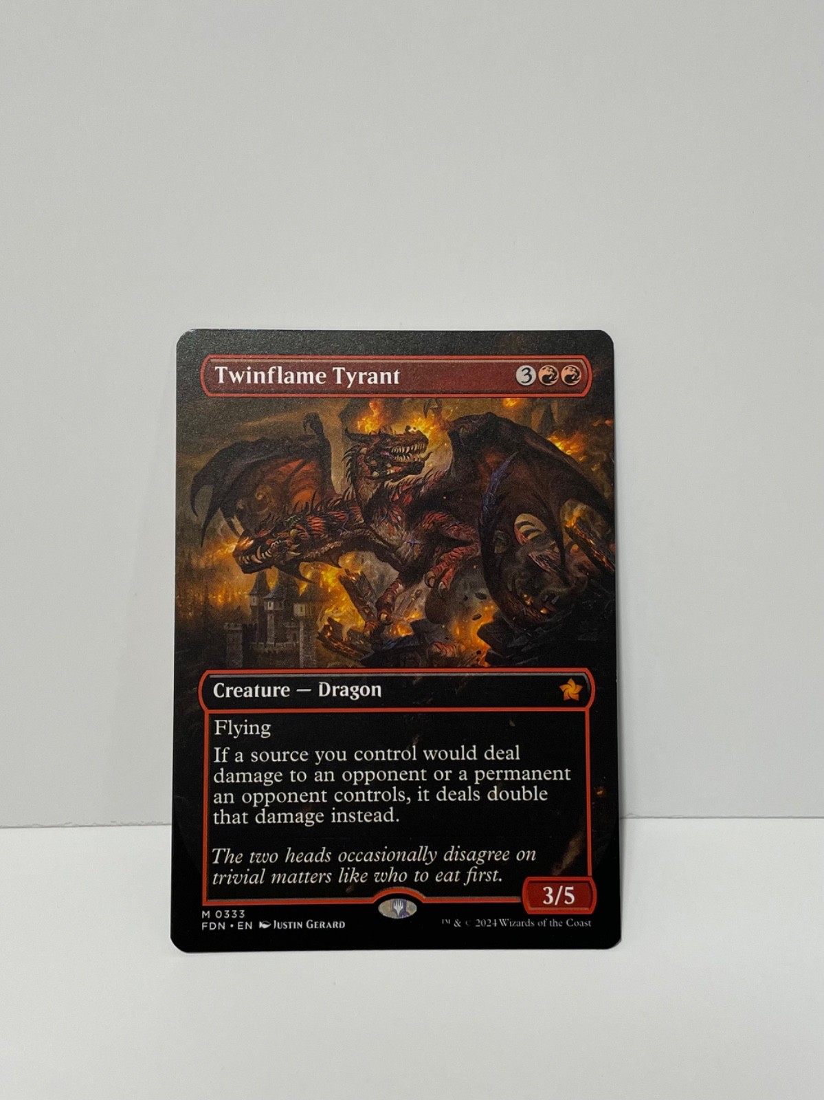 Twinflame Tyrant (Borderless) Foundations Regular 0333 NM magic the gathering