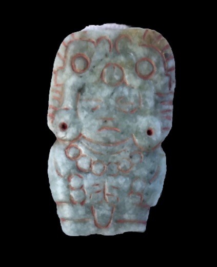 Pre-Columbian Mayan Jade  Pendant / Plaque