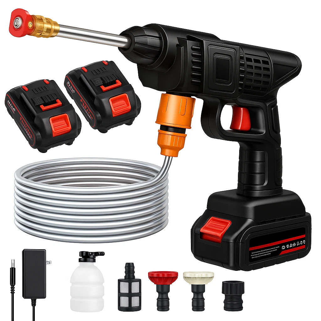 Portable Cordless Electric High Pressure Water Spray Gun Car Washer Cleaner Tool Portable Cordless Electric High Pressure Water Spray Gun Car Washer Cleaner Tool