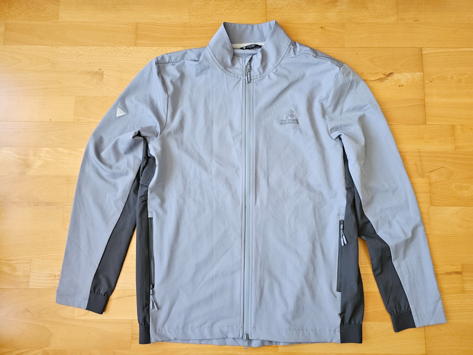 Levelwear The Riviera Country Club Golf Jacket Men\'s M Gray Full Zip Stretch