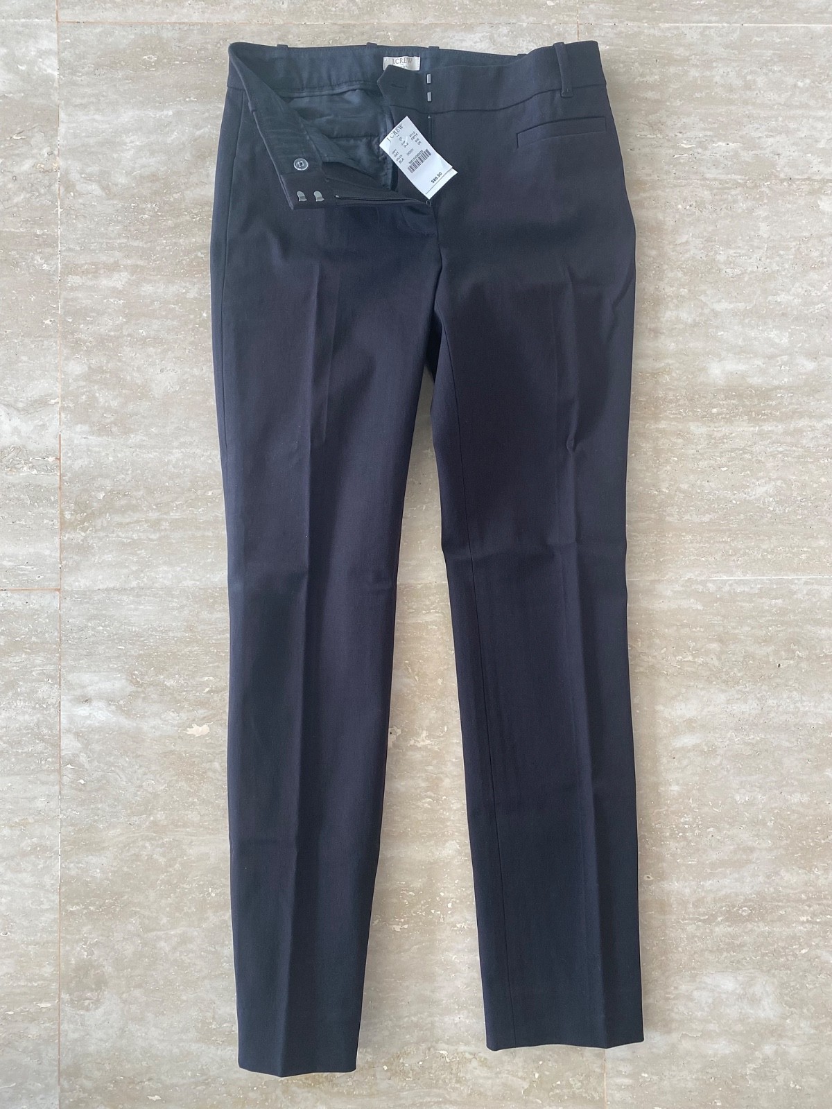 NWT J Crew Lexie Skinny Pants Womens Size 0 Black Stretch Trousers Dress