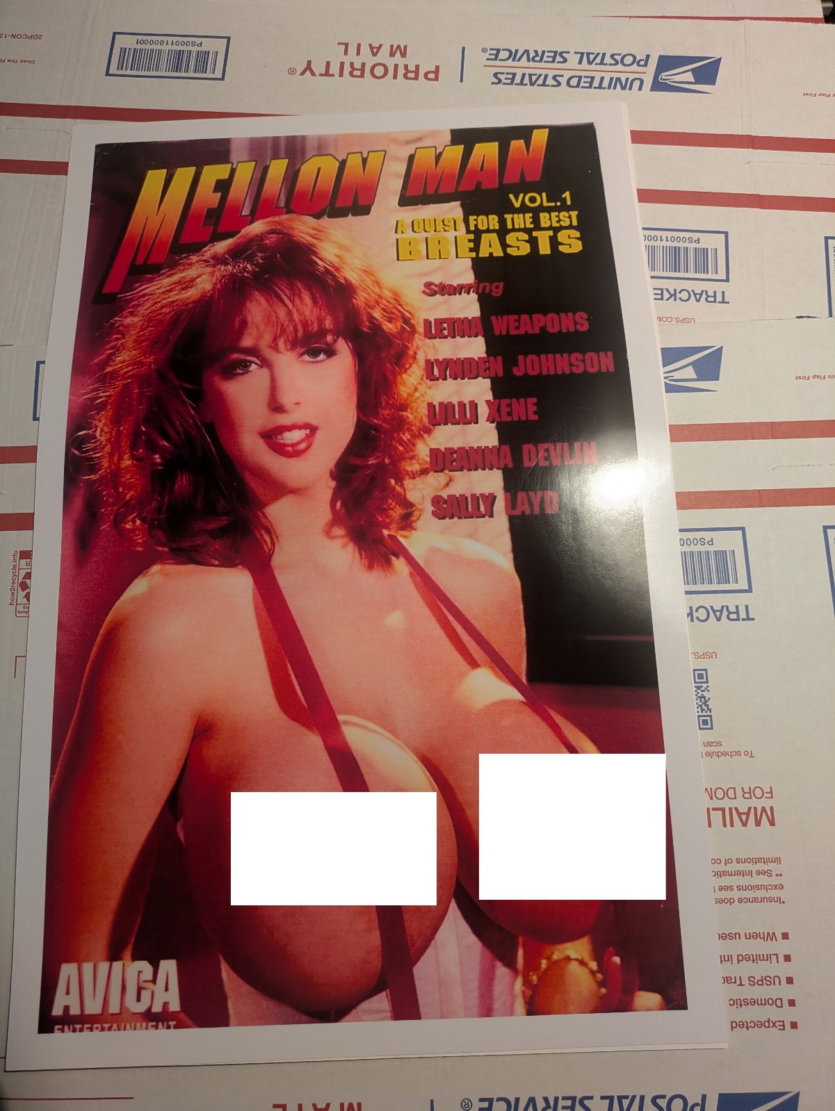Adult Pin-Up Vintage Poster 11X17 Mellon Man Vol 1 Breasts Kimberly Kupps glossy