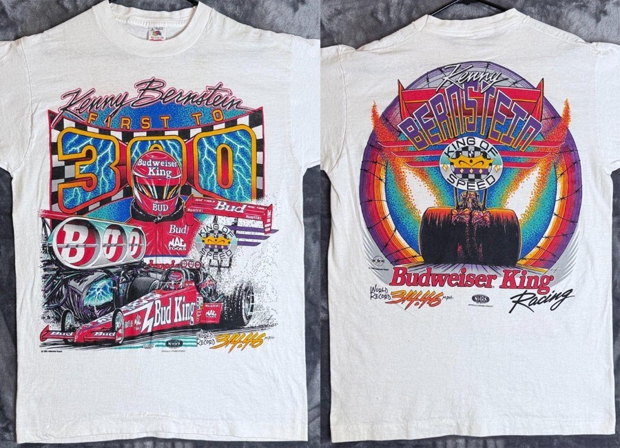 Kenny Bernstein Bud King racing short sleeve 2 side T-shirt reprint VK02184