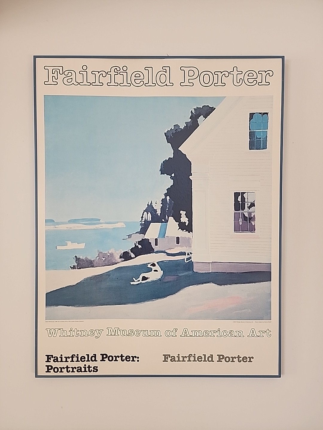 Rare Lithographic Poster Fairfield Porter Maine Island Farmhouse Whitney 1984 Rare Lithographic Poster Fairfield Porter Maine Island Farmhouse Whitney 1984