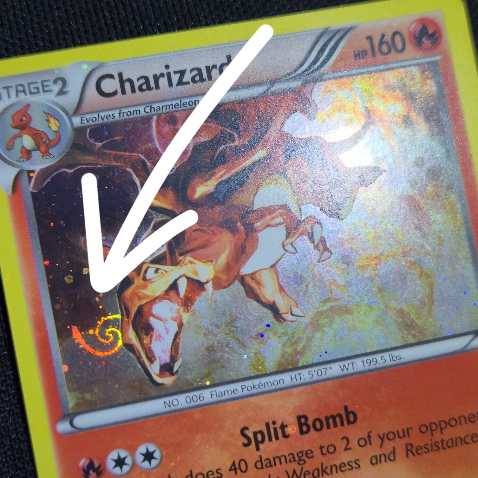 HD GALAXY SWIRL BLEED Charizard 19/113 Legendary Treasures Cosmos Pokemon Card