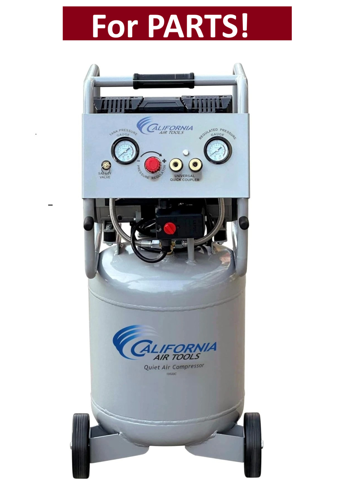 California Air Tools 10020C 2.0HP Ultra Quiet and Oil-Free Air Compressor,Silver