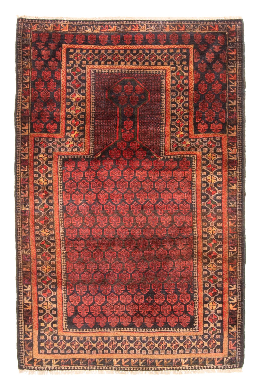 Vintage Traditional Hand-Knotted Area Rug 3\'0\