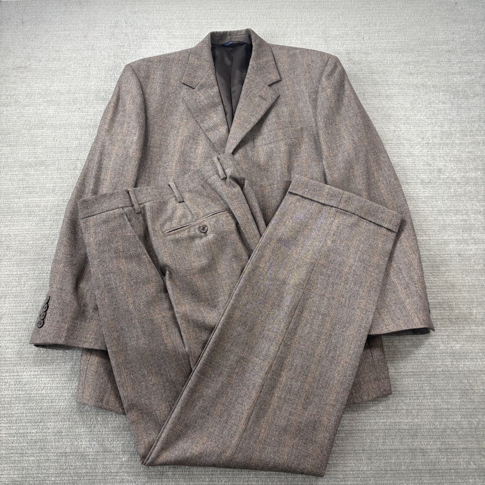 Brooks Brothers Ermenegildo Zegna Suit Mens 41R 32x32 Brown Wool 1818 Madison