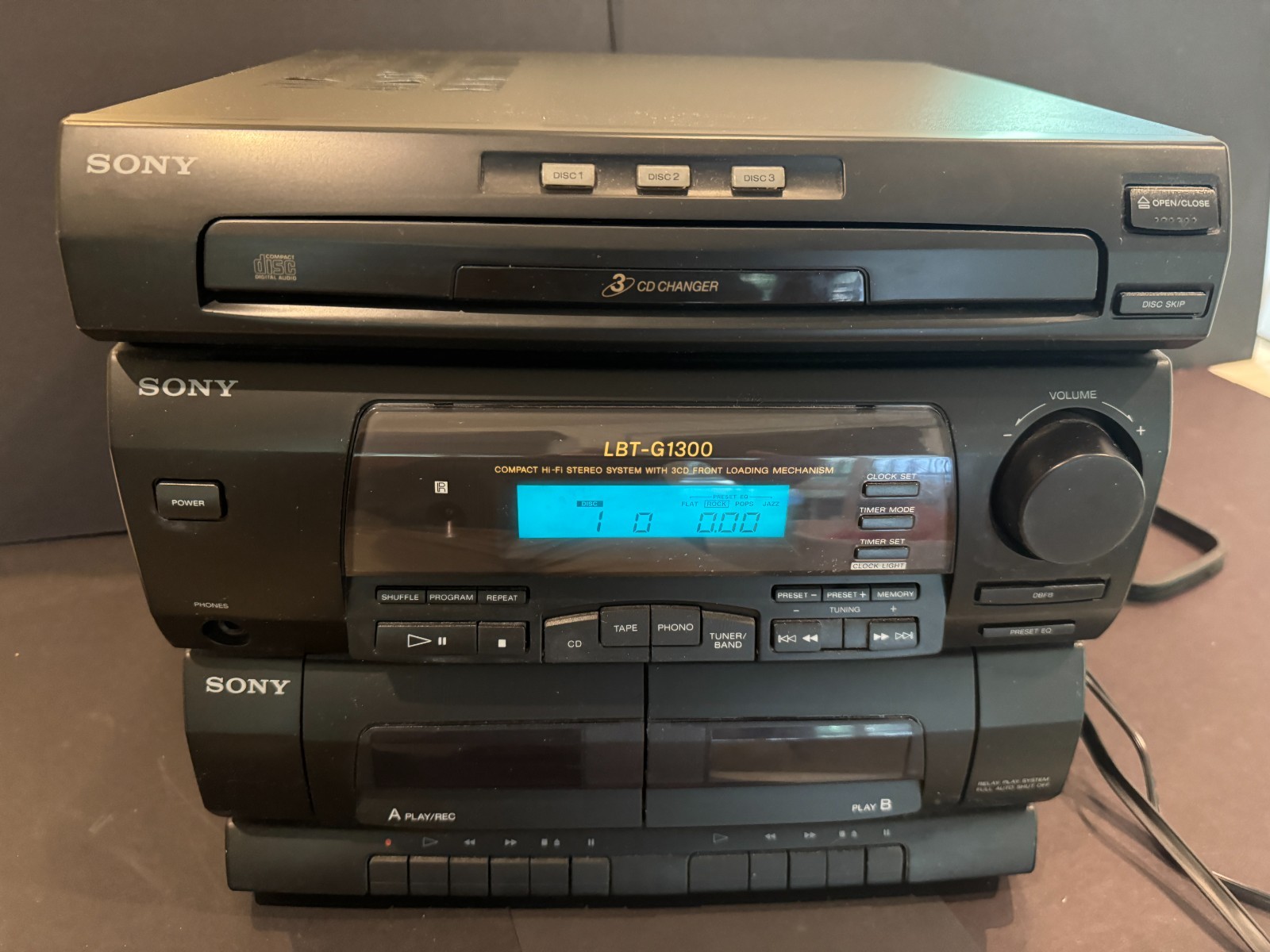 Sony LBT-G1300 Hi-Fi Stereo Partially Working For Parts