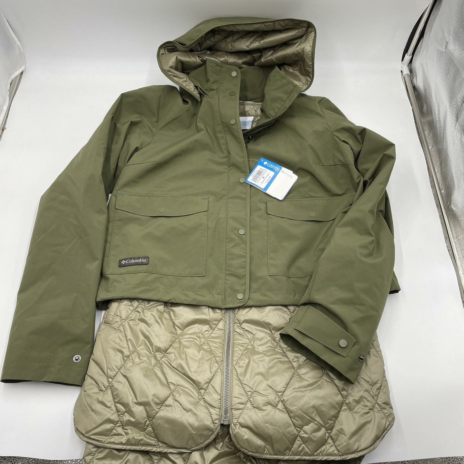 Columbia Out & Back Interchange Jacket Coat, Nordic Green, size M Columbia Out & Back Interchange Jacket Coat, Nordic Green, size M