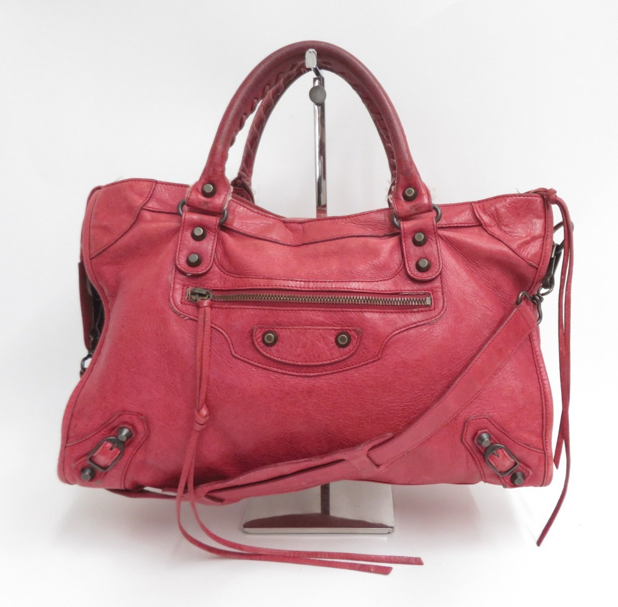 Authentic Balenciaga The City 115748 Leather 2Way Hand Shoulder Bag I#55296