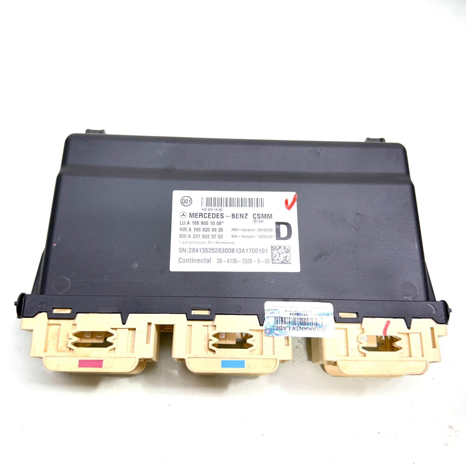 13-16 Mercedes-Benz X166 GL450 Front Left Seat Control Module OEM A1669001008 LH