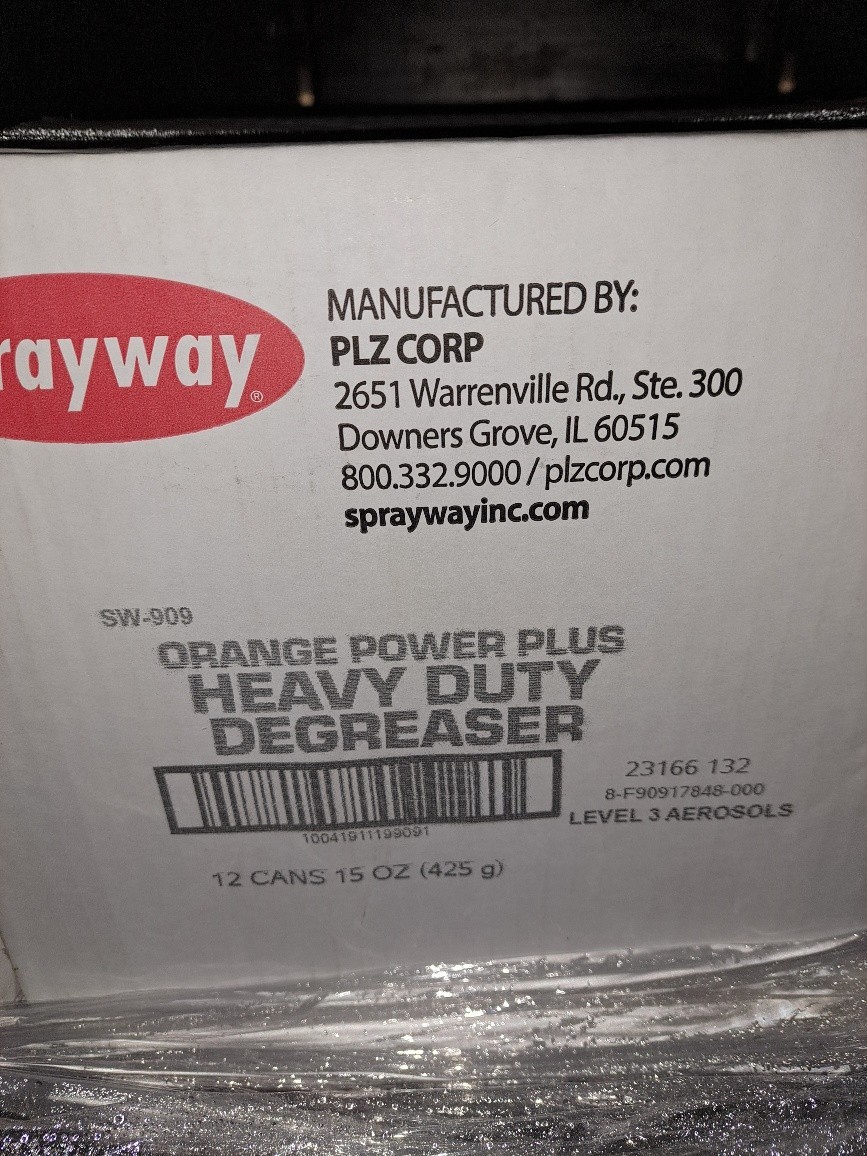 Sprayway Orange Power Plus Heavy Duty Degreaser 12- 15oz cans
