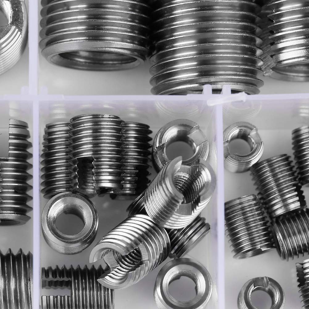 50Pcs Stainless Steel Inner Thread Self Tapping Thread Inserts Set Reinforce ...