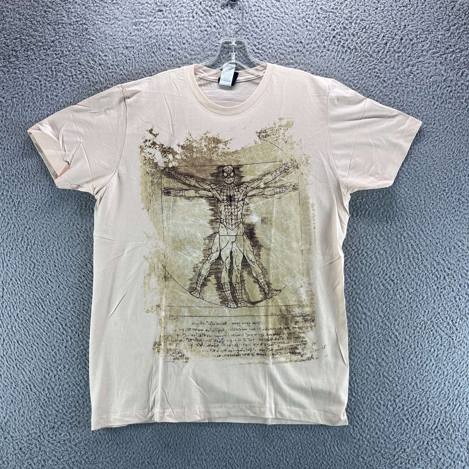 Vintage Spider-Man Shirt Mens Large Da Vinci Vitruvian Marvel 2000 Y2K 90s