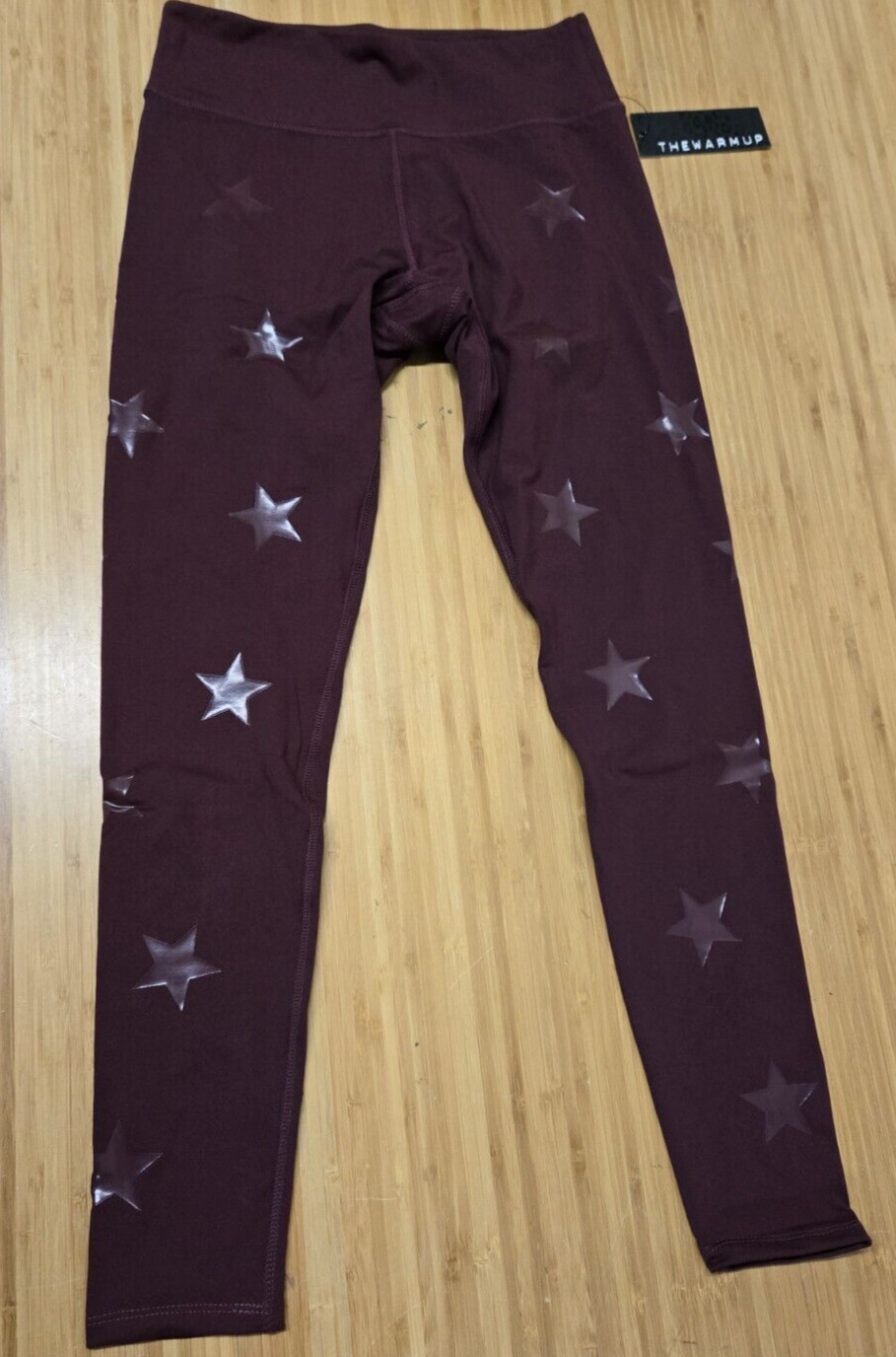 NWT Jessica Simpson The Warm Up Star Print Leggings Size Medium Color - Fig