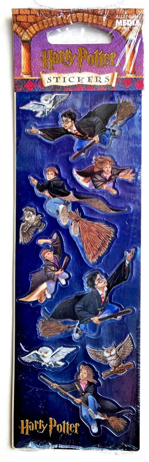 Blue Metallic Harry Potter Sorcerer\'s Stone \'Flying at Hogwarts\' VINTAGE * RARE Blue Metallic Harry Potter Sorcerer\'s Stone \'Flying at Hogwarts\' VINTAGE * RARE