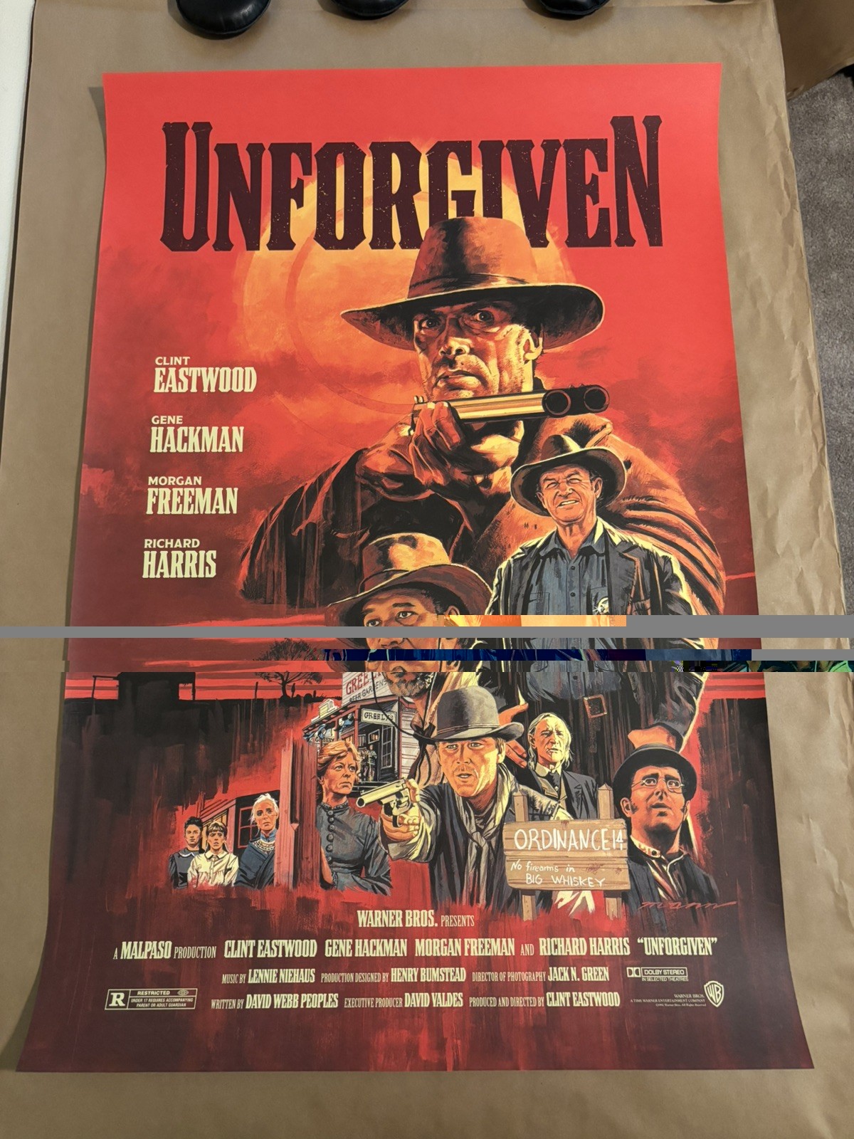 Paul Mann Unforgiven Screen Print Movie Poster Rare /90 Eastwood Western Art Paul Mann Unforgiven Screen Print Movie Poster Rare /90 Eastwood Western Art