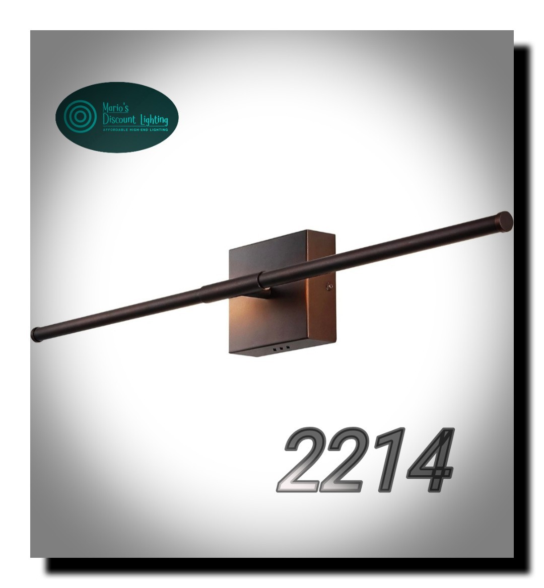 Jonathan Y 28-Inch Oil Rubbed Bronze LED Wall Sconce – Dimmable Vanity Light