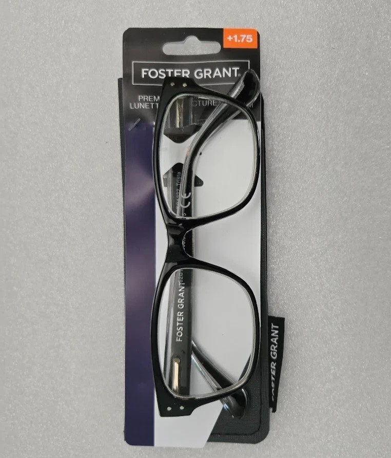 Foster Grant TRISTAN blk Men's Blue Light Reading Glasses- NEW