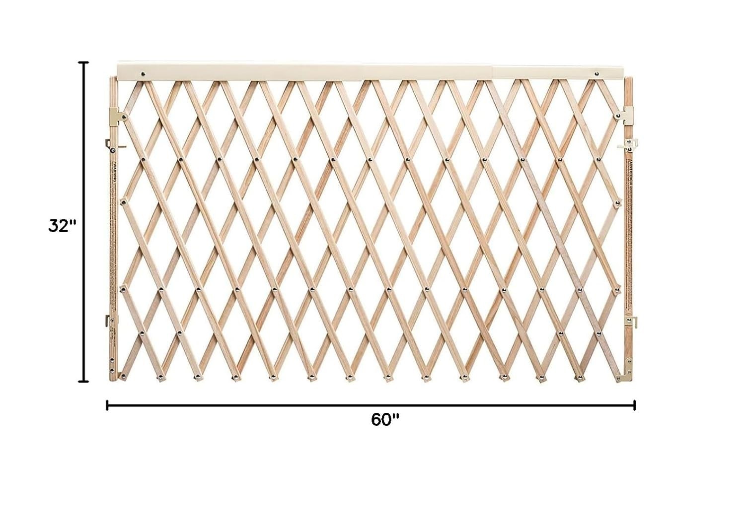 Expansion Walk-Thru Room Divider Baby Gate (Natural Wood)