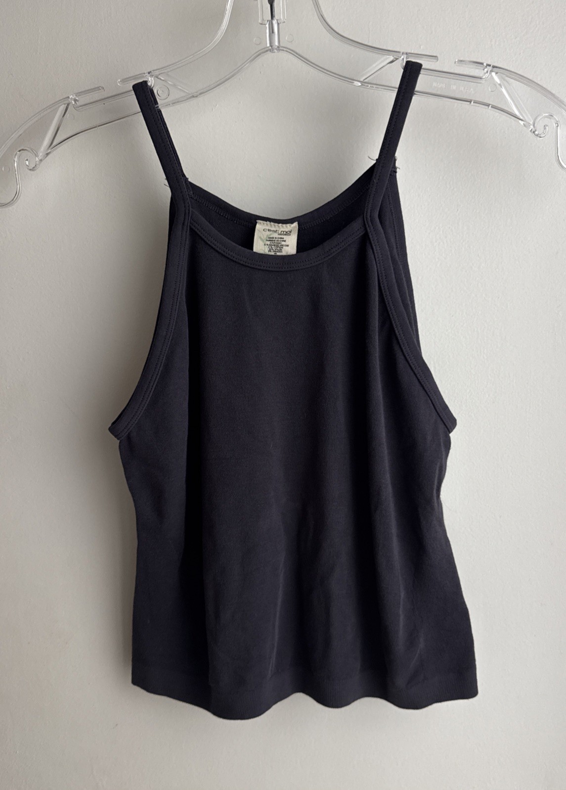 C’est Moi Bamboo High Neck Crop Soft Knit O/S