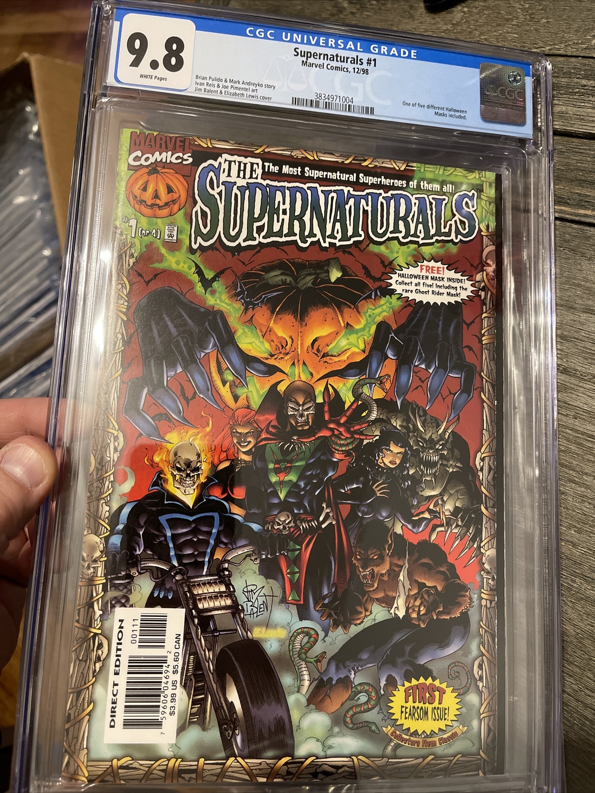 The Supernaturals #1 CGC 9.8 Marvel Comics HTF Issue Ghost Rider Halloween 1998