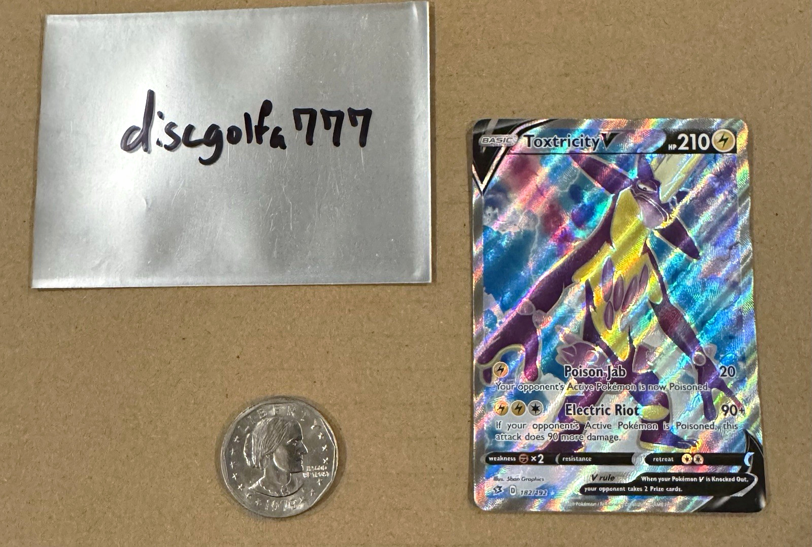 Toxtricity V 182/192 Full Art Holo - SWSH02 Rebel Clash Ultra Rare EN