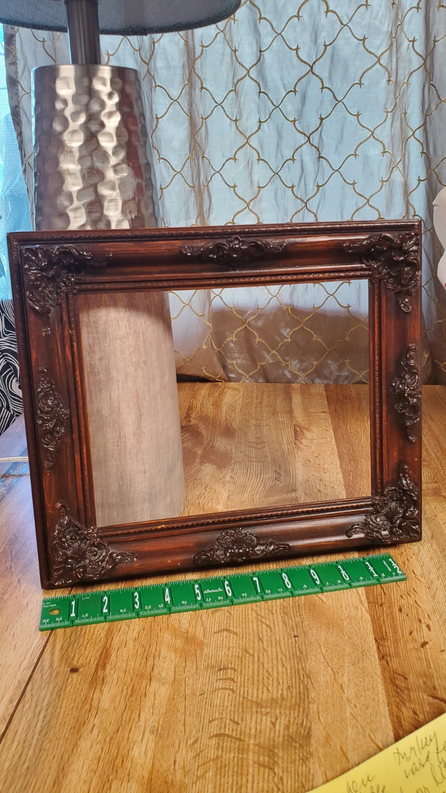 VTG Ornate Wood Dark Frame for Wall Art or Photo Horizontal / Mexico Rare Find VTG Ornate Wood Dark Frame for Wall Art or Photo Horizontal / Mexico Rare Find