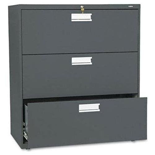 The Hon 683LS Lateral File 3 Drawer Charcoal Steel 36\